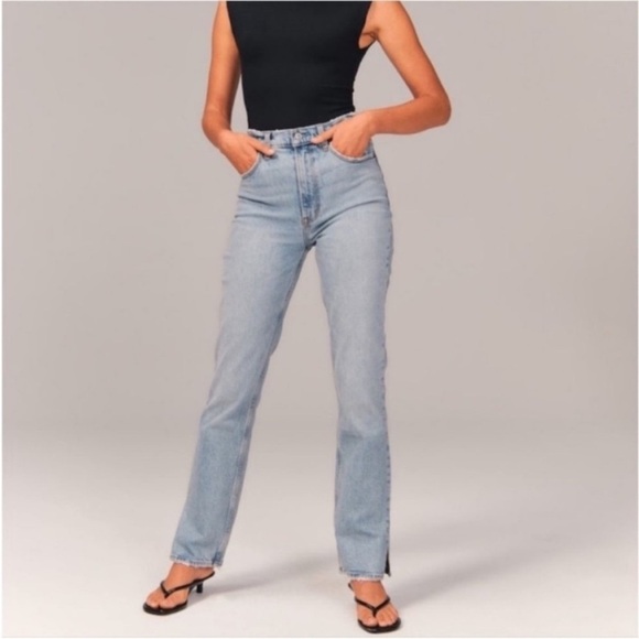 Abercrombie and fitch the 90s straight ultra high rise size 31/12R - Picture 1 of 10